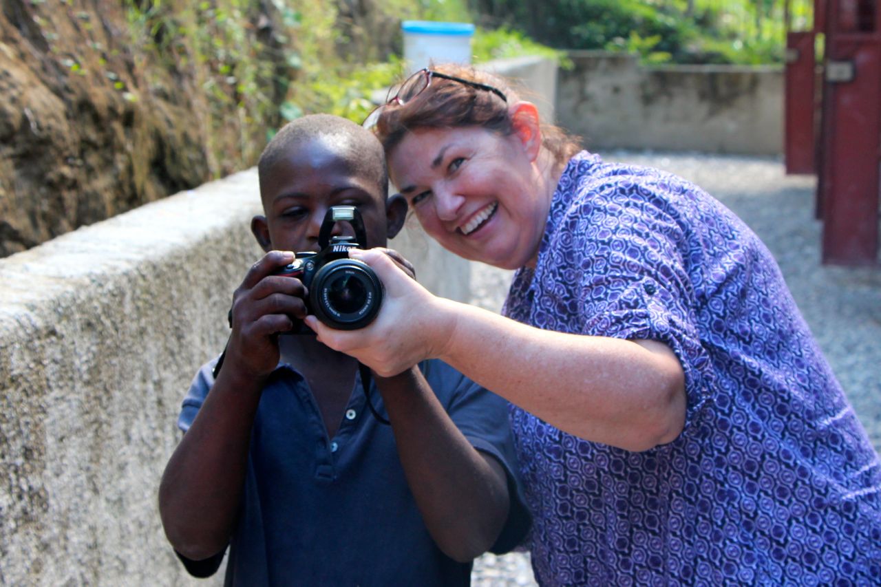 Jackson taking a photo